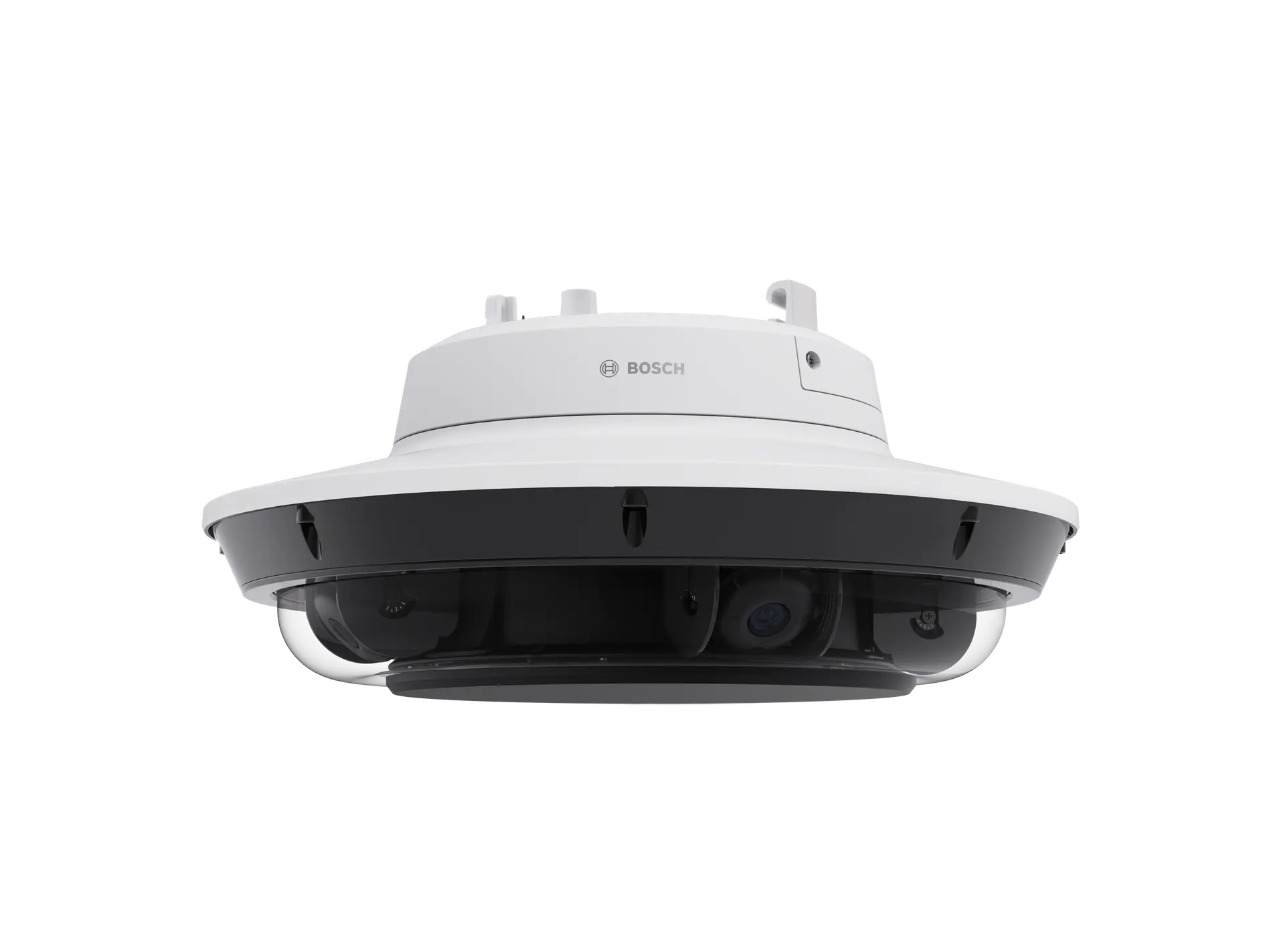 FLEXIDOME multi+ 7100i IR surveillance camera, featuring multiple lenses for panoramic monitoring.