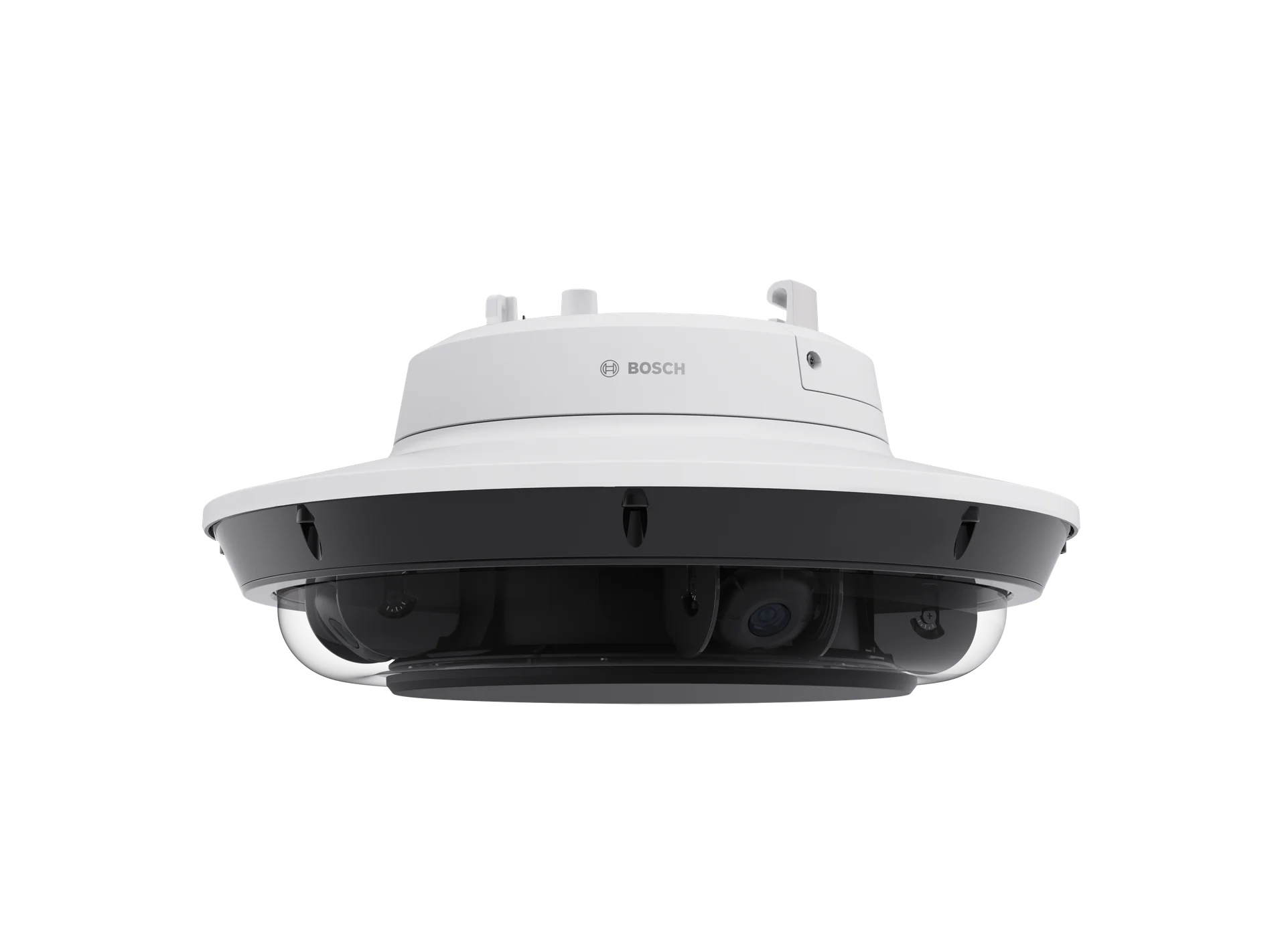 FLEXIDOME multi+ 7100i IR surveillance camera, featuring multiple lenses for panoramic monitoring.