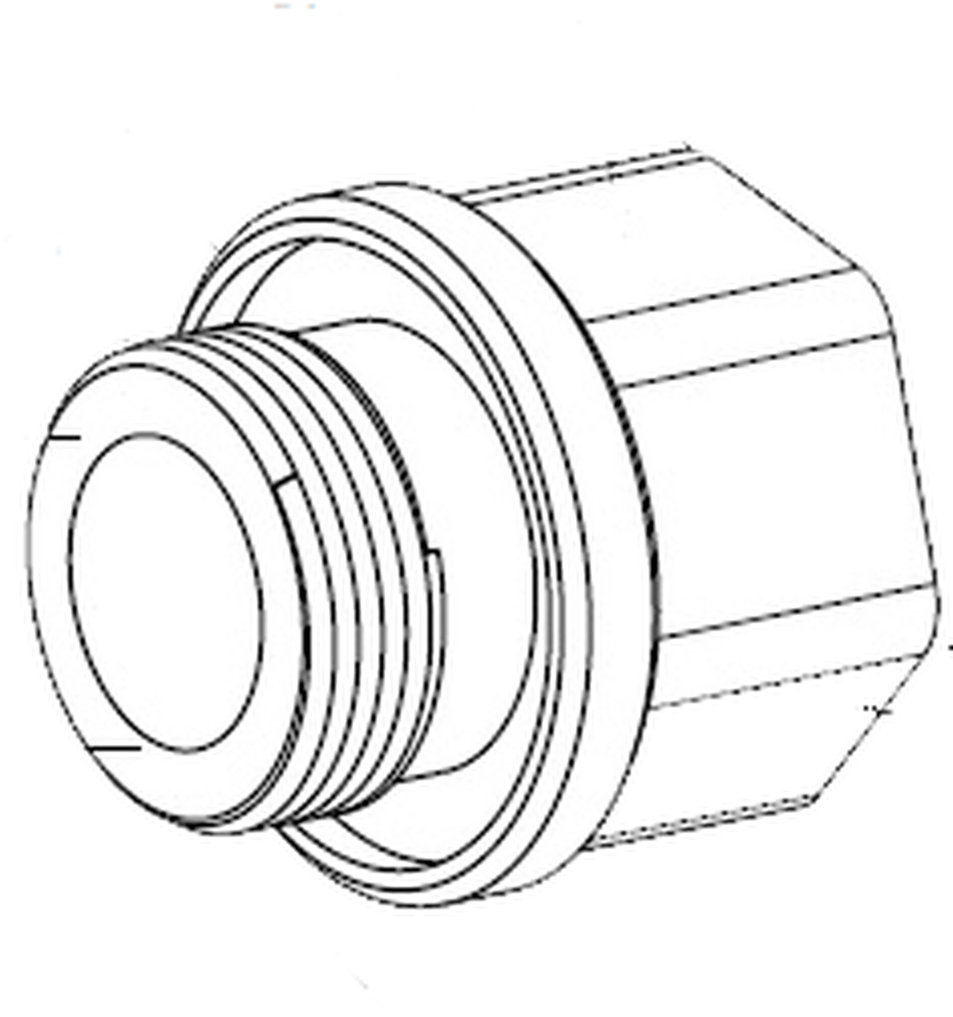 Adapter, M25 to 3/4"NPT, stainless steel for MIC