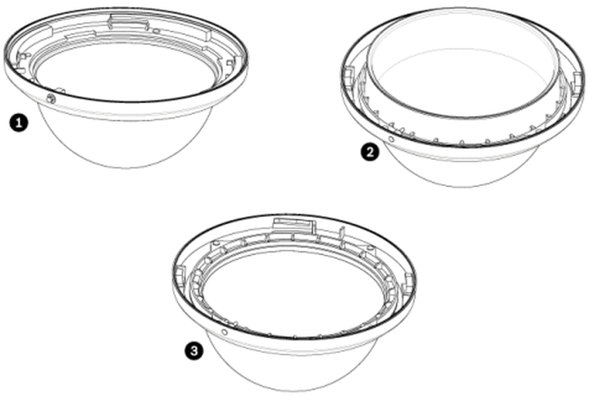 Bubble, in-ceiling, large, tinted for AUTODOME